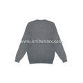 Men's Classic Knitted 100% Cotton Sweater V-neck Pullover